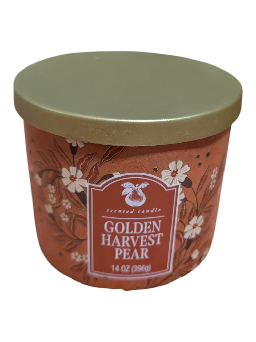 Golden Harvest Pear Scented Candle 3 Wick - 14 oz